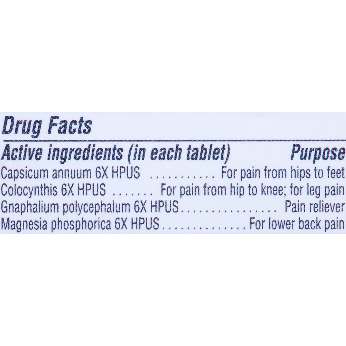 Leg & Back Pain Relief Quick Dissolving Tablets, 125 Count