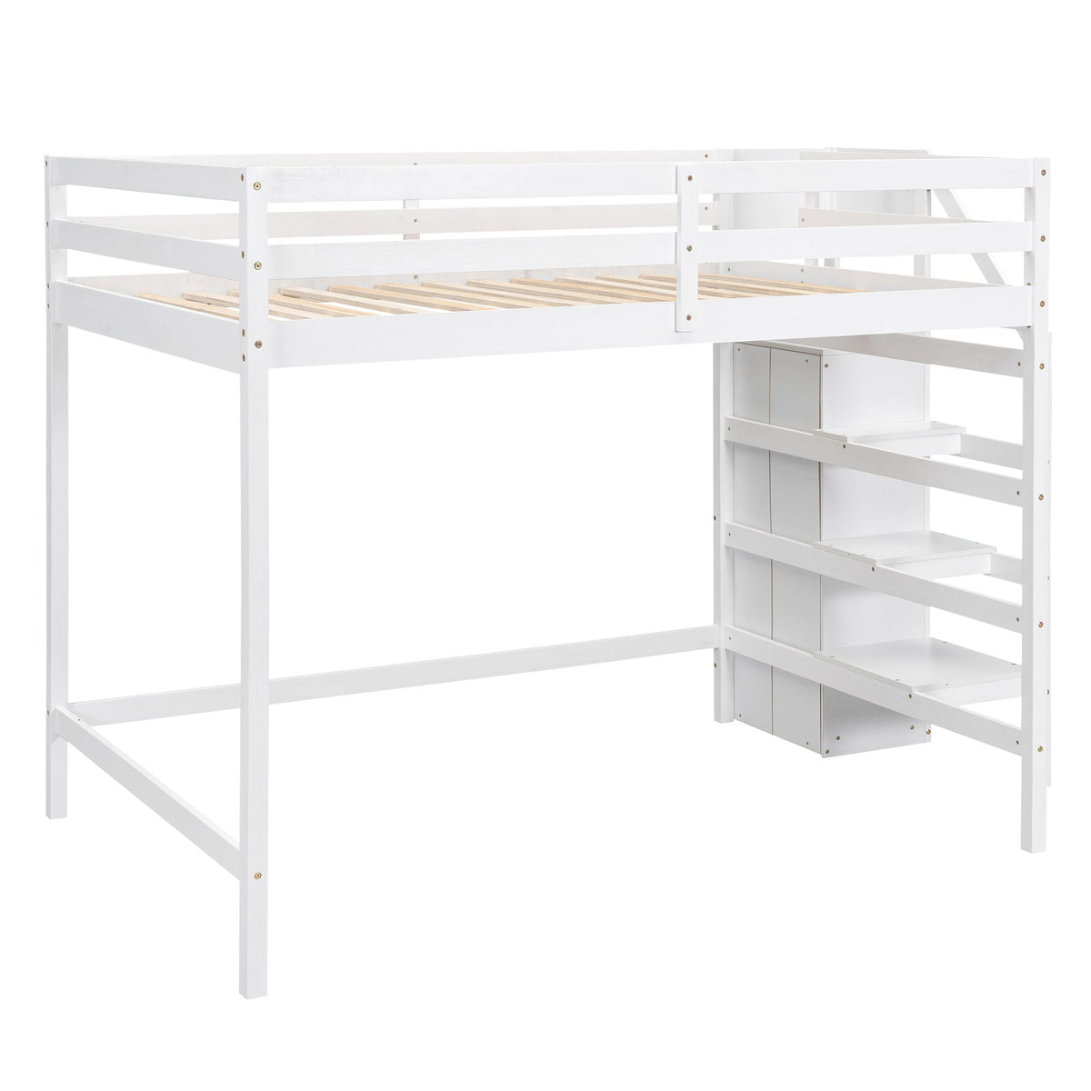 Loft Bed With Built In Storage Wardrobe And Staircase
