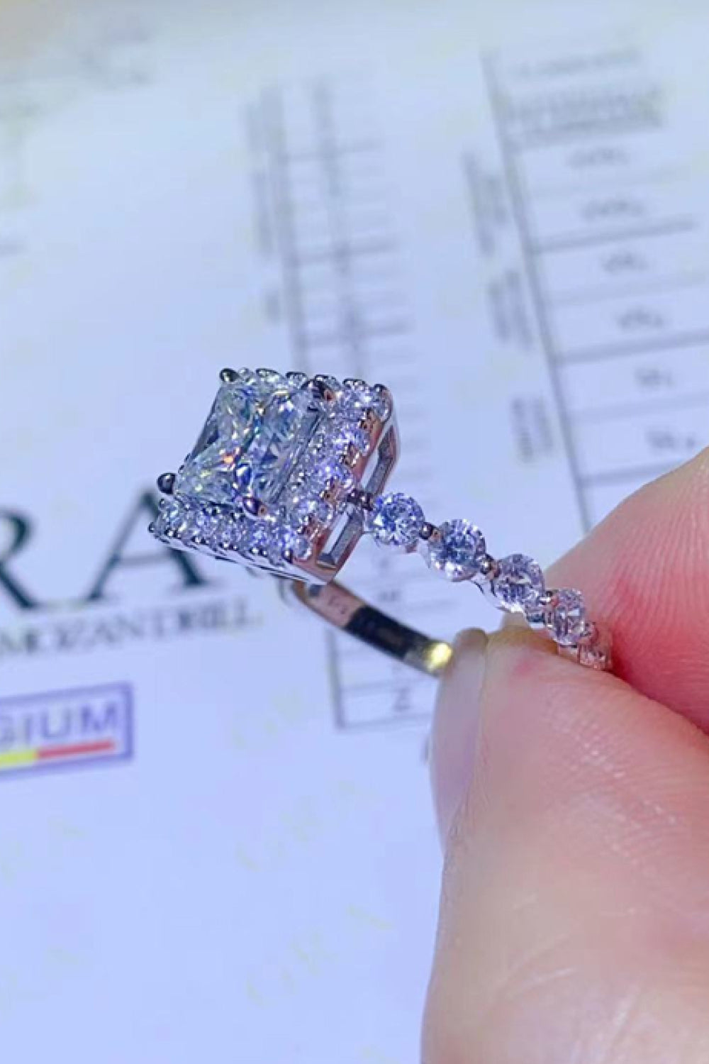 Adored 1 Carat Princess-Cut Sparkala™ Square Ring (Platinum Over Pure Sterling Silver)