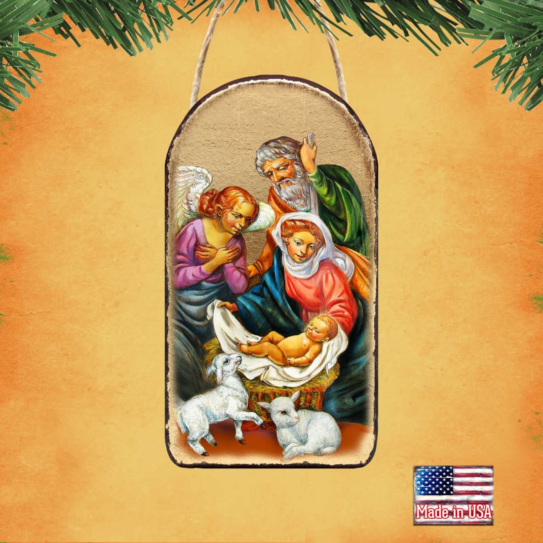 The Holy Family Religious Christian Sacred Icon Ornament - Inspirational Icon Decor - 87020