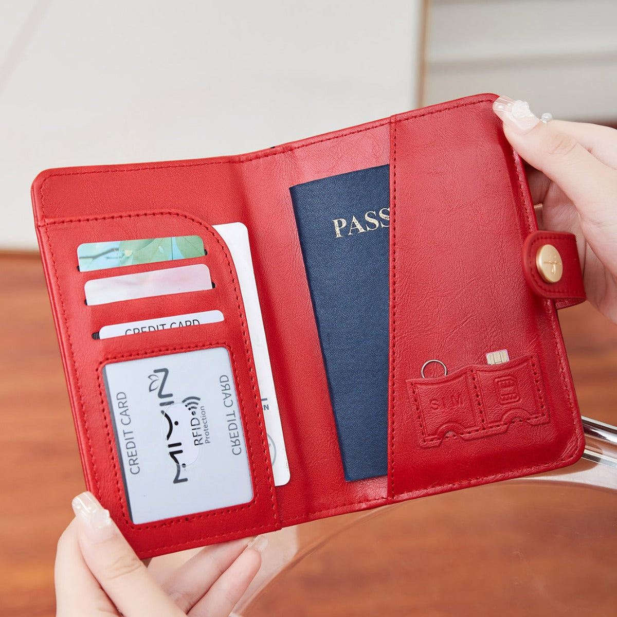 Bag Simple And Portable Multifunctional Passport Holder Fashion Document Storage Protective Cover