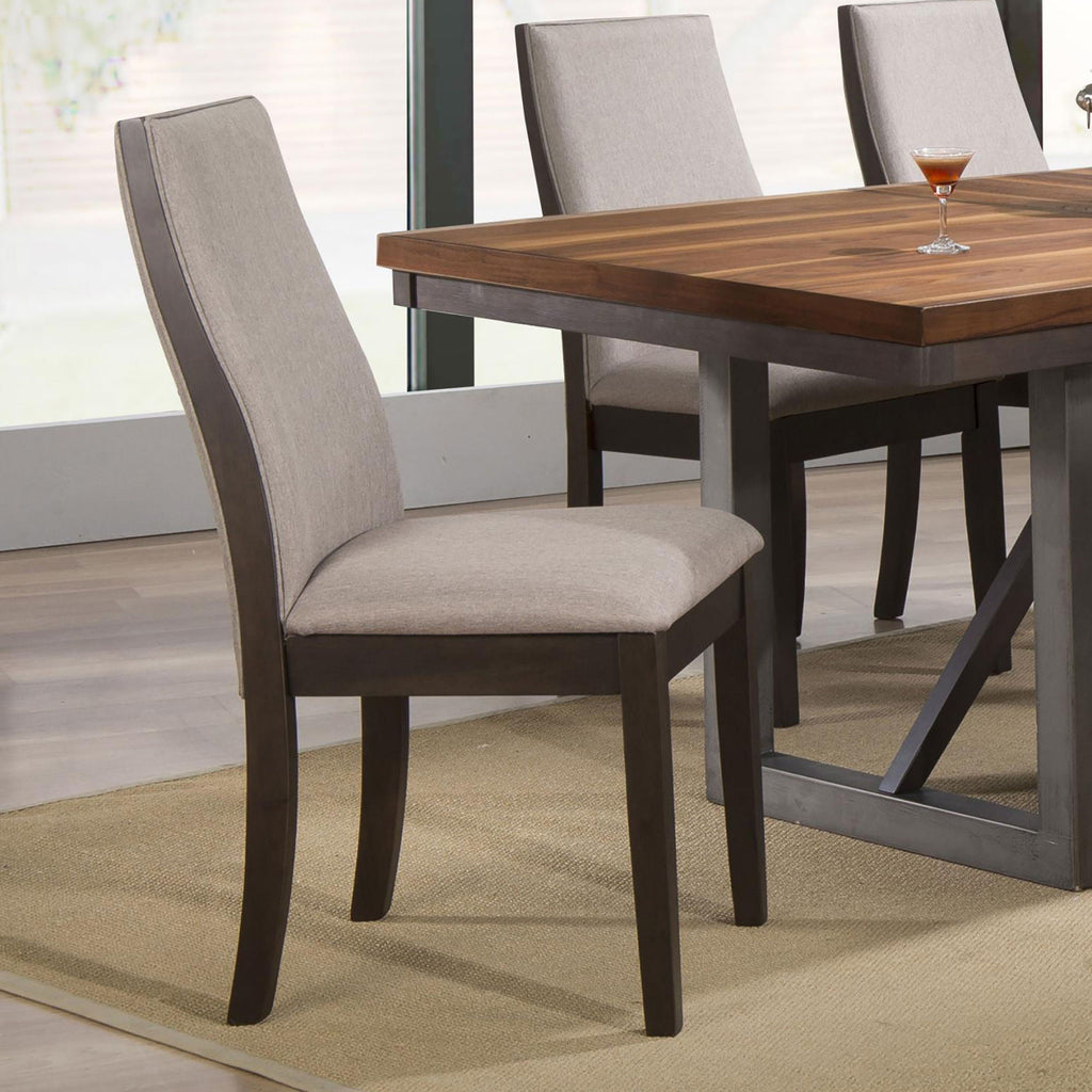 Upholstered Dining Chair (Set of 2) - Taupe / Brown
