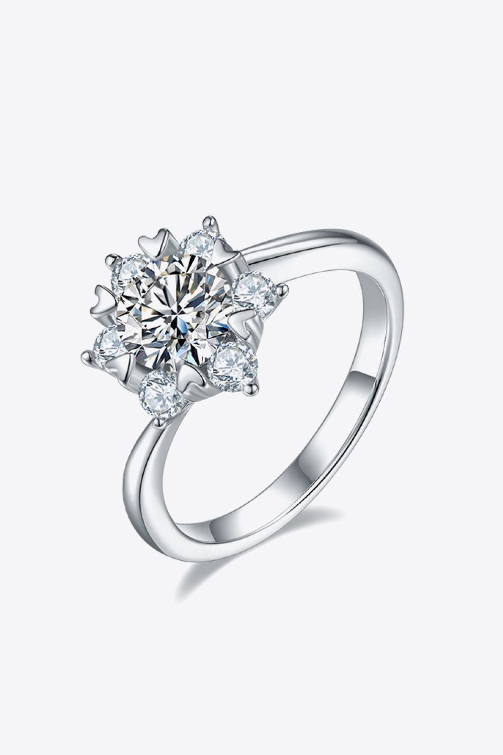Adored 1 Carat Sparkala™ Platinum Over Pure Sterling Silver Cluster Ring