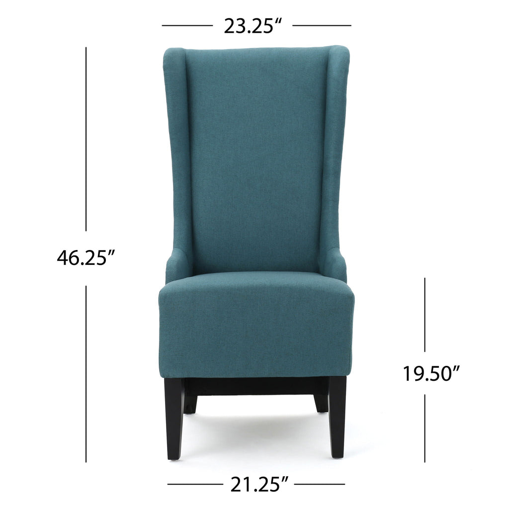 Alight Upholstered Dining Chair With High Back And Birch Wood Legs (Set of 2)