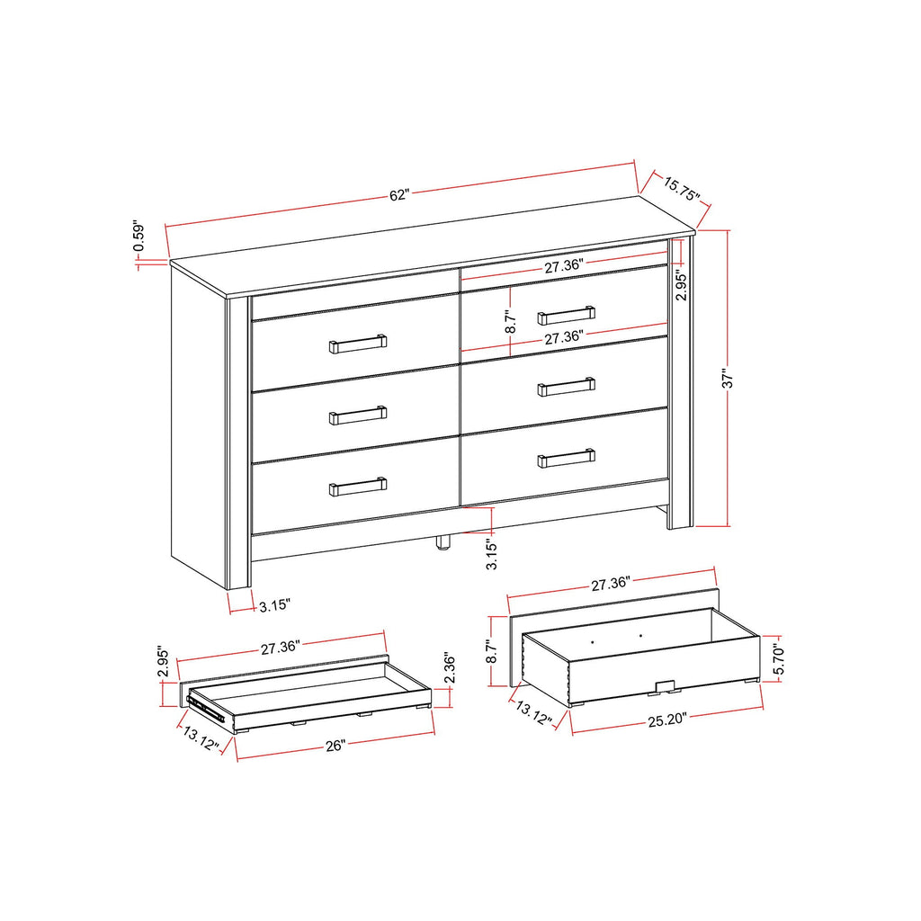 Lorenzo - 5 Piece Bedroom Set With Glittered Detailing