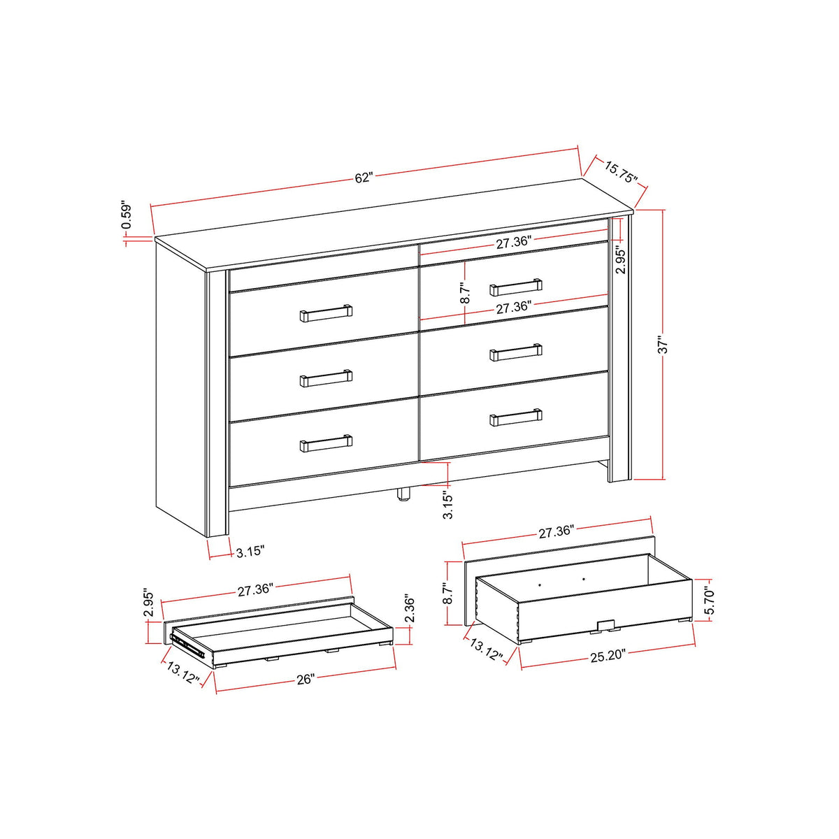 Lorenzo - 5 Piece Bedroom Set With Glittered Detailing