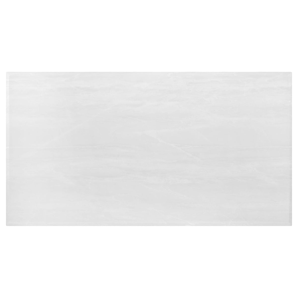 Allessandra - Rectangular U-Shaped Base Dining Table - White / Silver