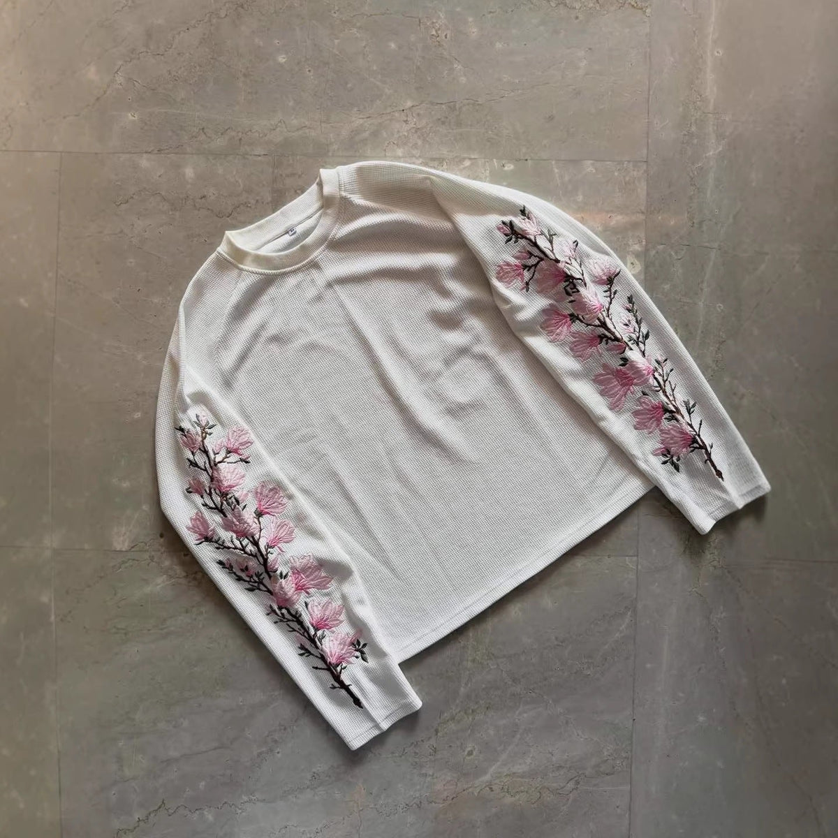 Round-neck Pullover Vintage Streetwear Long-sleeved T-shirt
