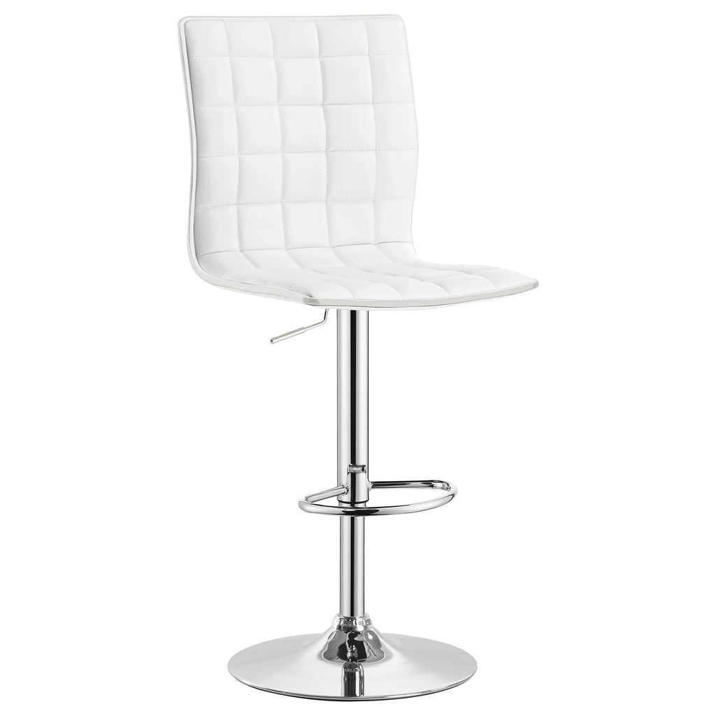 Ashbury - Upholstered Adjustable Bar Stool (Set of 2) - White