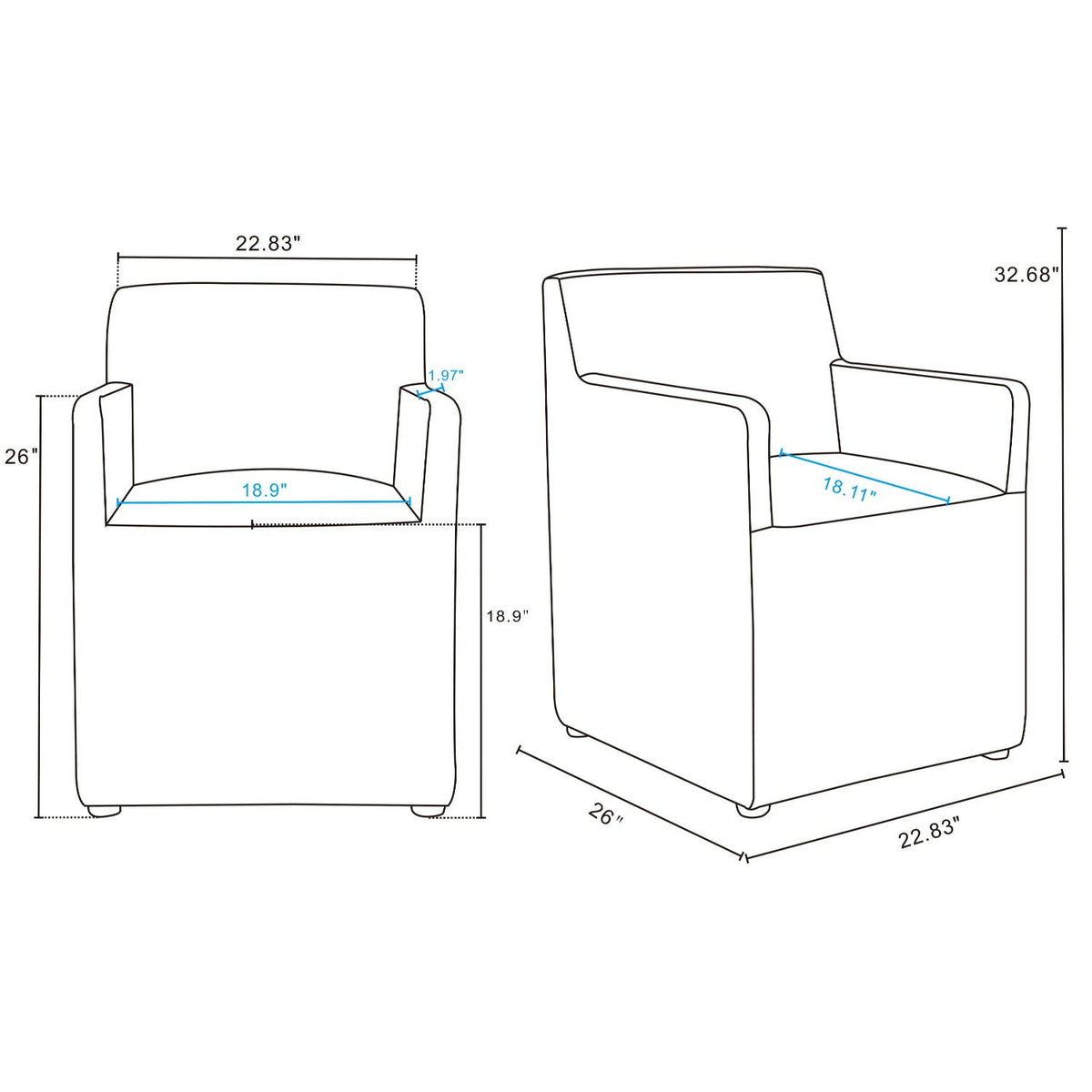 Anna - Square Armchair