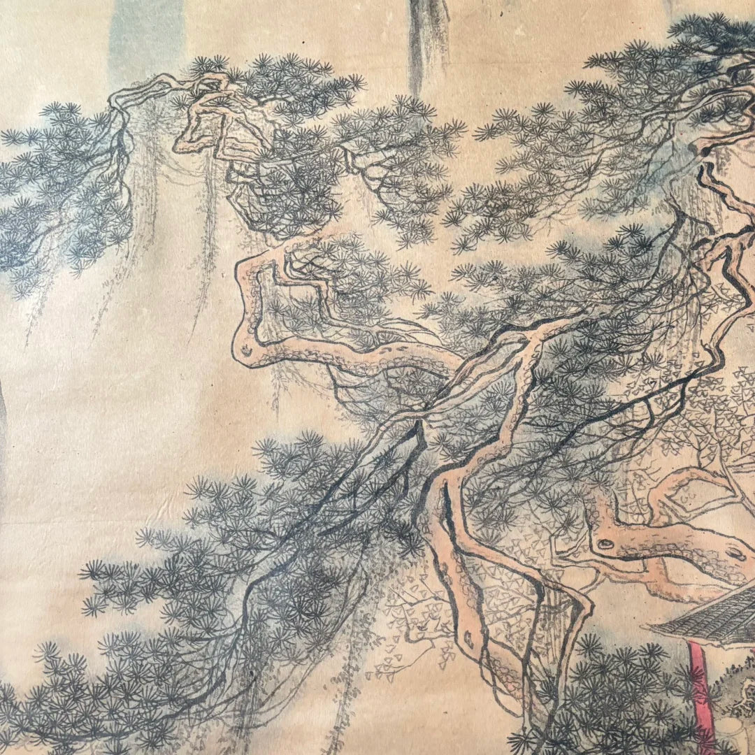 Tang Liuren Figure Hanging Scroll on Xuan Paper