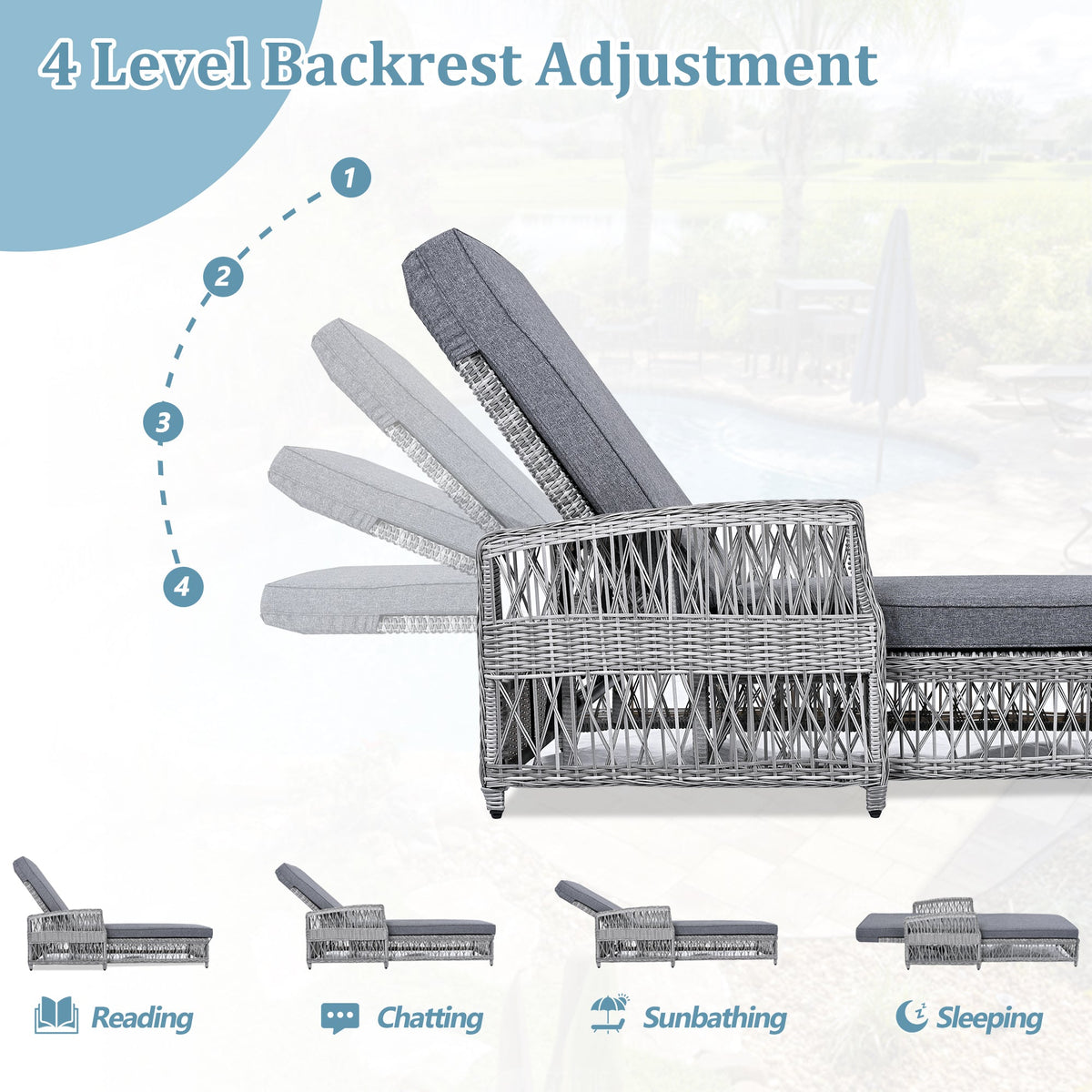 Go 2 Pieces Long Reclining Chaise Set
