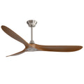 Outdoor Ceiling Fan No Light With 3 Blades Smart App Control - Brushed Nickel