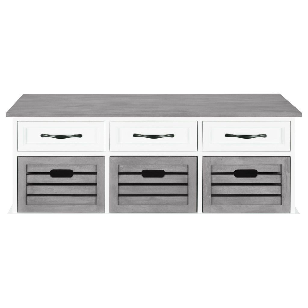 3 Drawer Storage Bench With Removable Baskets
