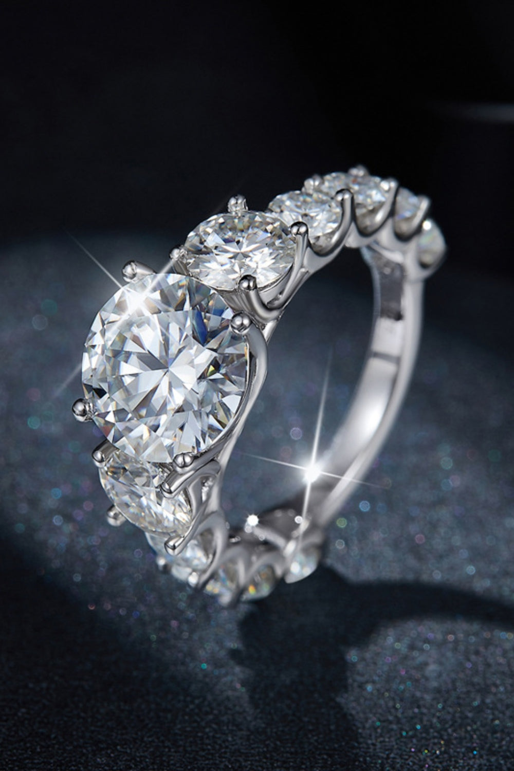 8 Carat Brilliant Round Cut Sparkala™ Pure Sterling Silver Ring