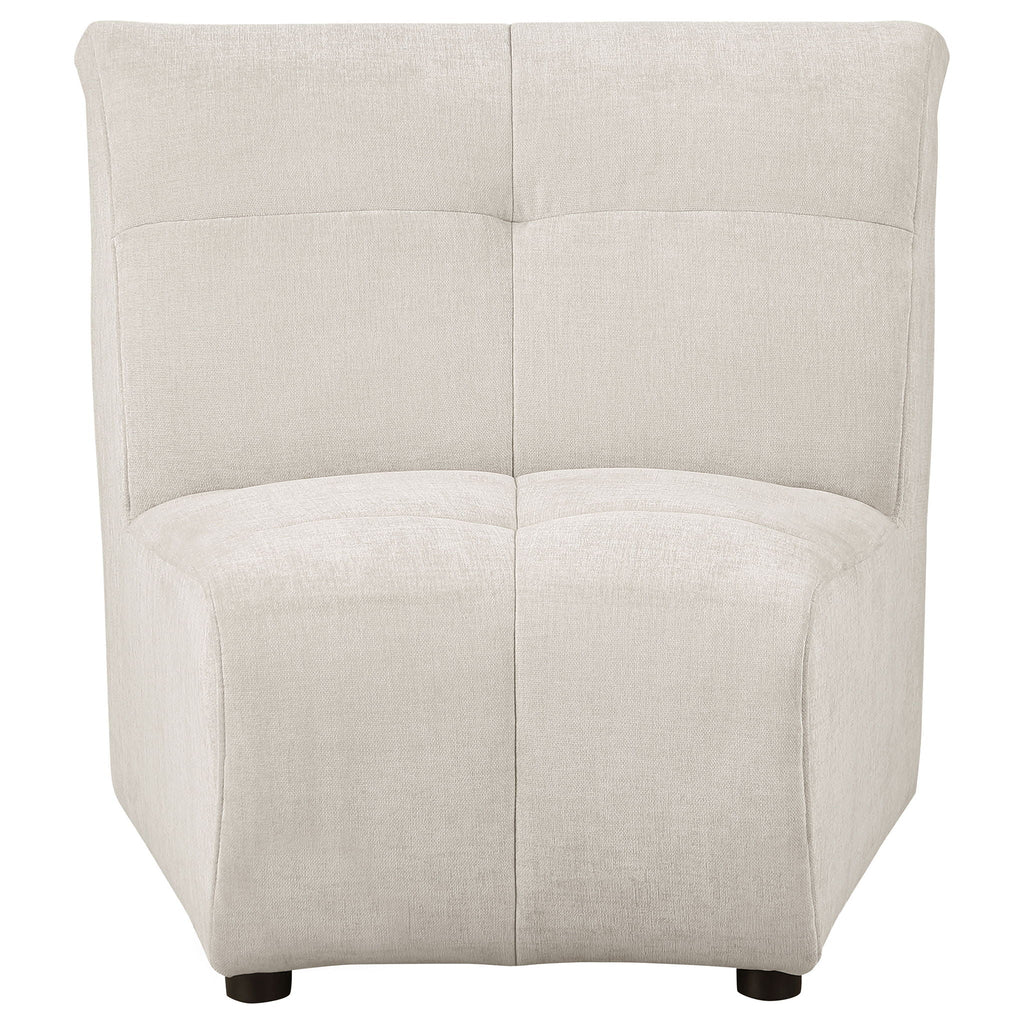 Oliver - 5 Piece Upholstered Sectional Sofa With Curved Silhouette - Ivory