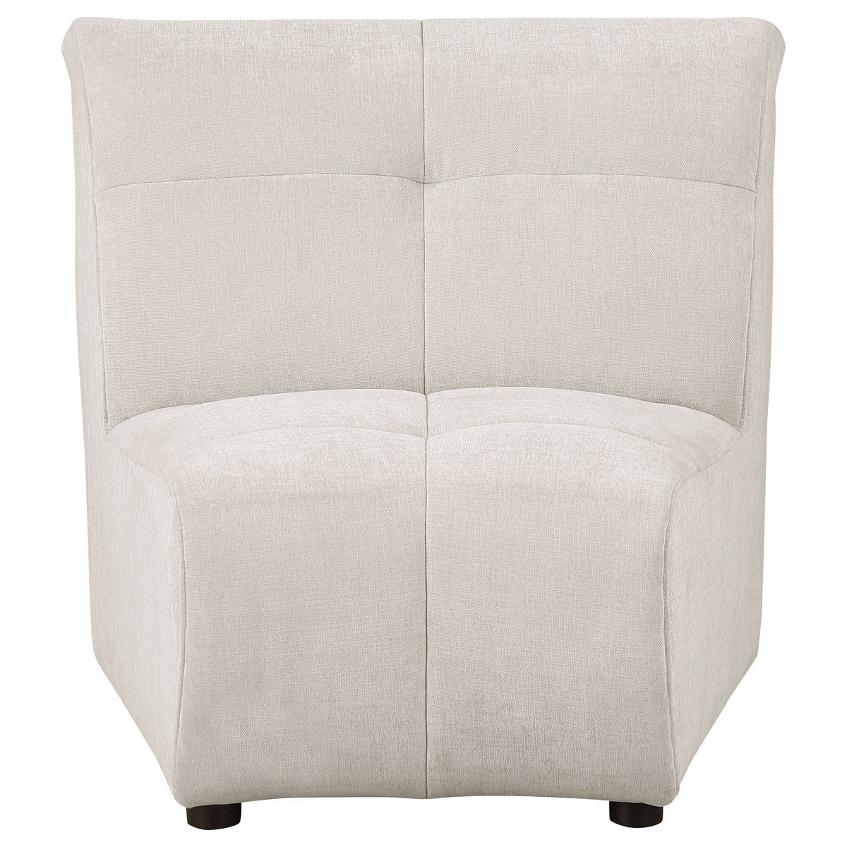 Oliver - 5 Piece Upholstered Sectional Sofa With Curved Silhouette - Ivory