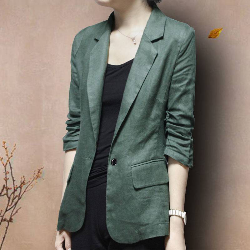 Summer Korean-style British-style Casual Cotton-linen Suit Jacket