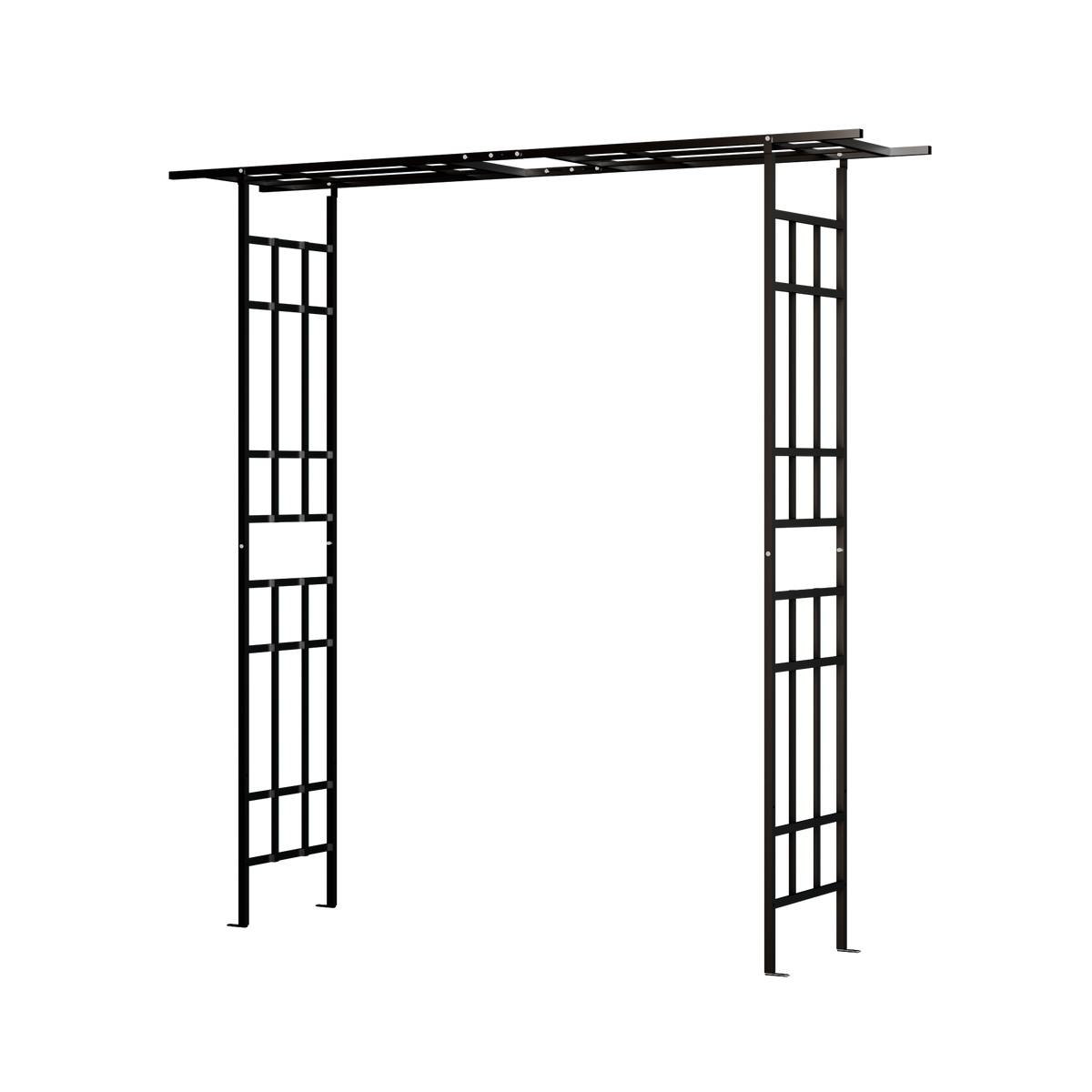 Metal Garden Arch with Adjustable Width for Climbing Plants