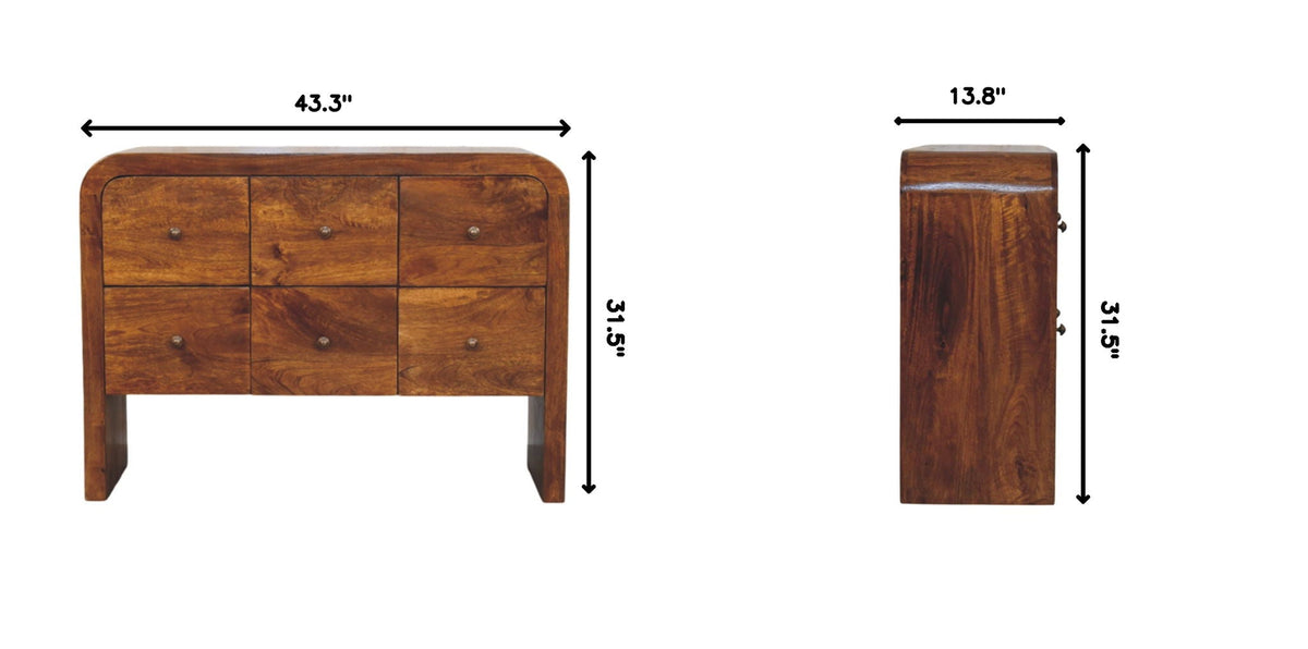 Darcy - 3 Over 3 Drawer Chest - Brown