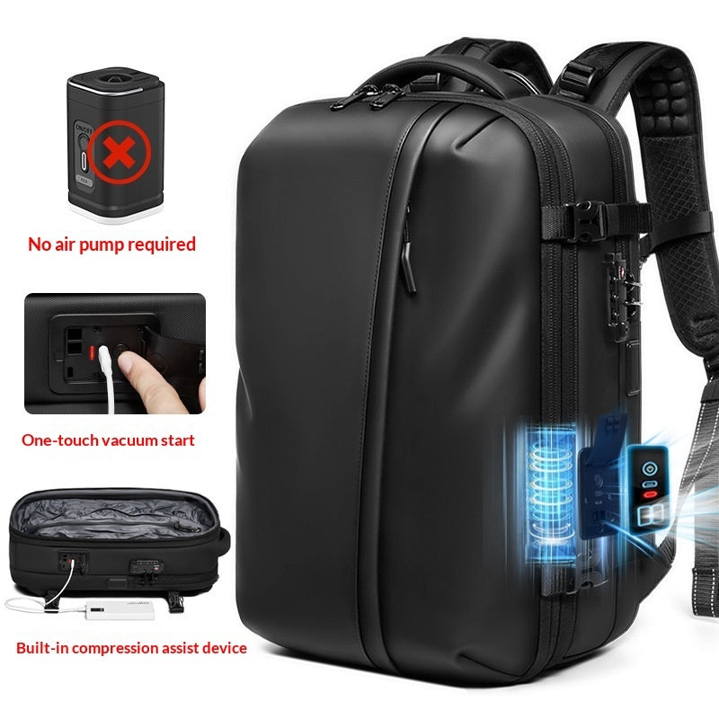 Mens Compressed Backpack Large-Capacity Travel Bag