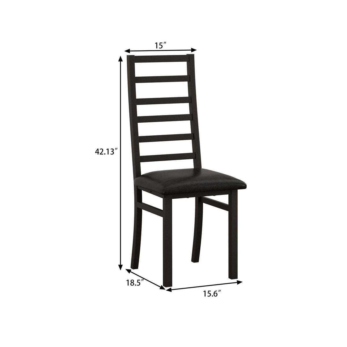 Rectangular Stretch Dining Table With 4 Chairs - Black / Gray