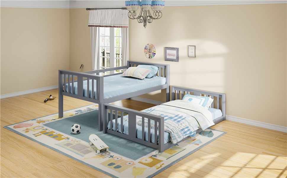 Solid Construction Bunk Bed & Ladder