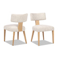 Louise - Split Back Upholstered Dining Side Chair (Set of 2) - Travertine Beige