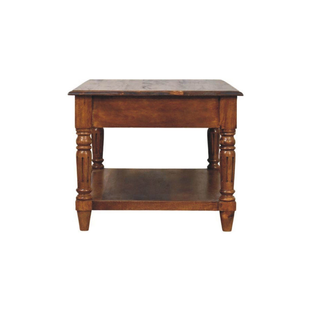 Turned Legs Drawer Table