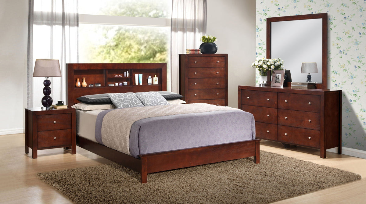 Bed With Transitional Design Stylish
