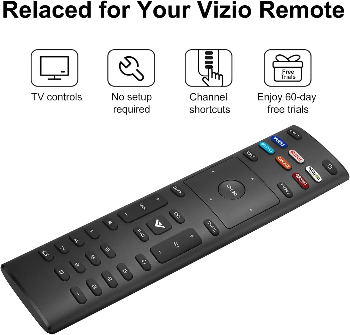 Ultimate 2-Pack Universal Replacement Remote for Vizio Smart TVs - Effortless Control for All Your Favorite Shows!