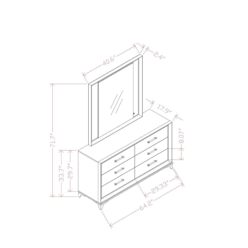 Star - Dresser - White
