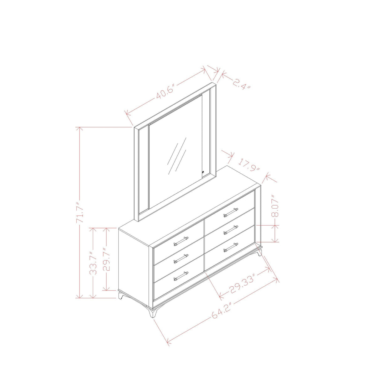 Star - Dresser - White
