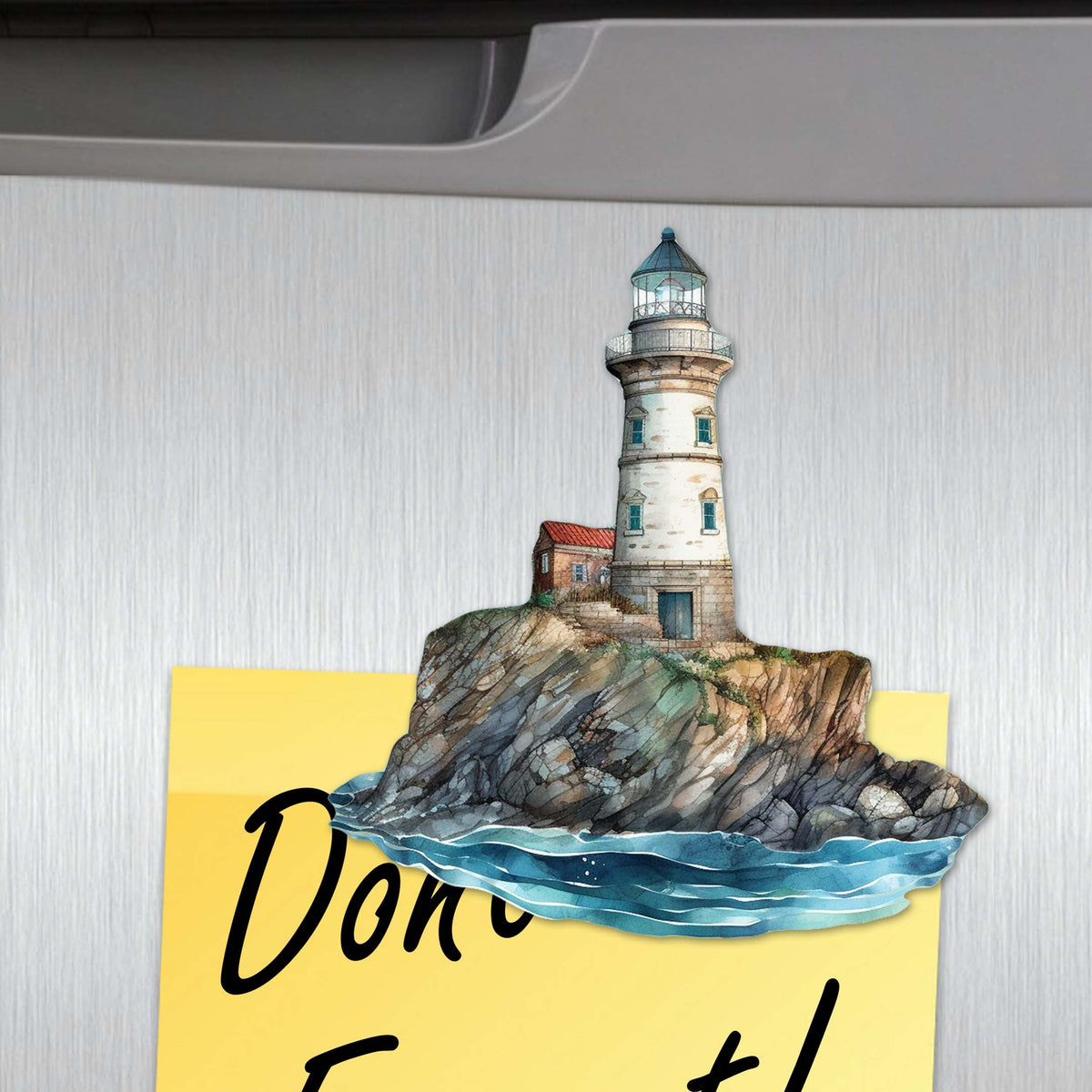 Lighthouse Decorative Eco Wood Magnets Set of 6 by G. Debrekht - Coastal Decor - 8090022G-S6