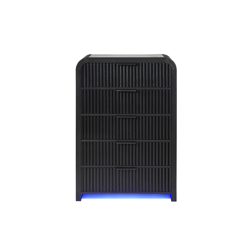 Beverly - Chest, LED Lighting - White / Black