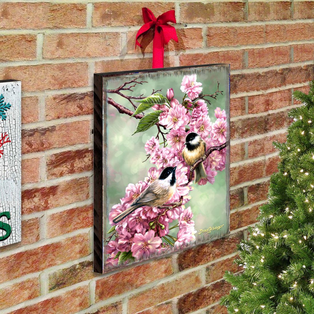 Spring Blossoms Wooden Wall Art by D. Gelsinger - Easter Spring Decor - 95671B-DG