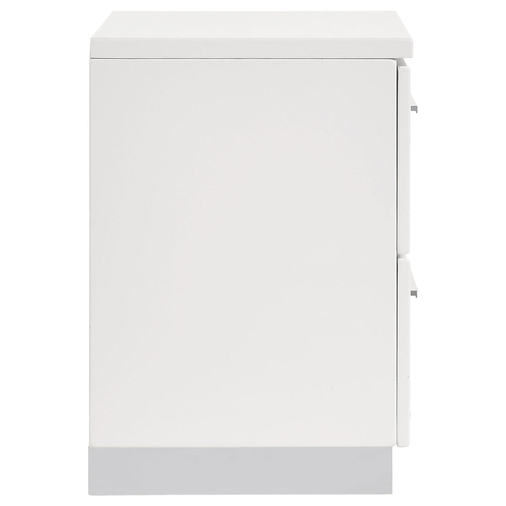 Dulcey - 2 Drawer Nightstand - Gloss White