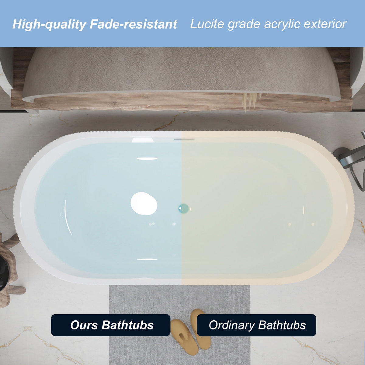 Linear Freestanding Soaker Tub