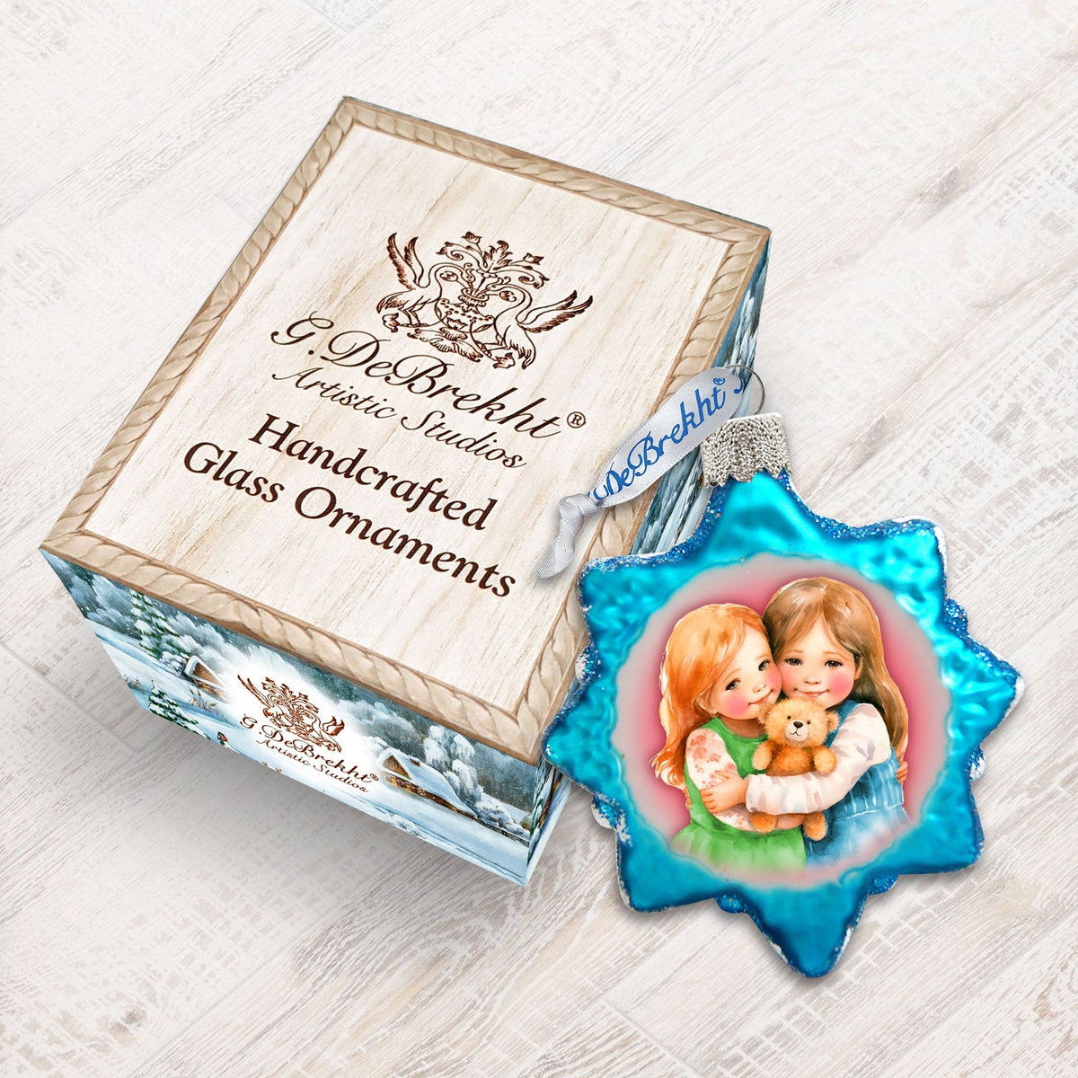 Sister's Love Mercury Glass Ornaments by G. Debrekht - Christmas Decor - 776010