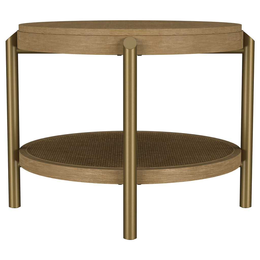 Benson - Round Table With Storage Shelf
