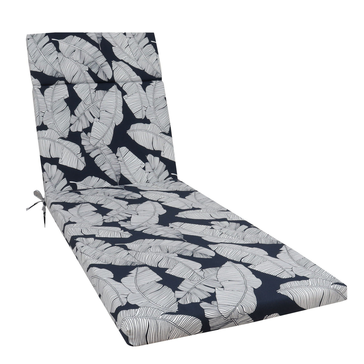 2 Piece Chaise Lounge Chair Cushion Set With Ties