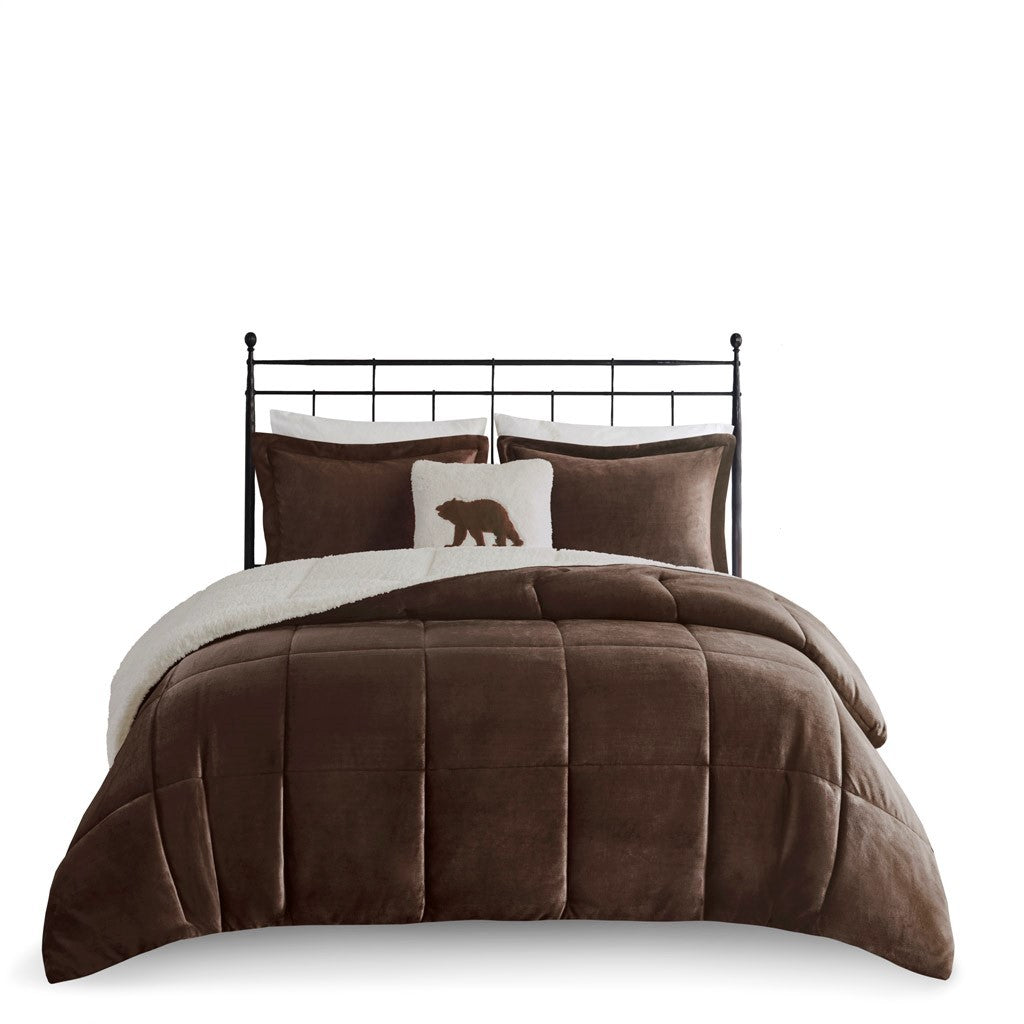 King Plush to Sherpa Down Alternative Comforter Set