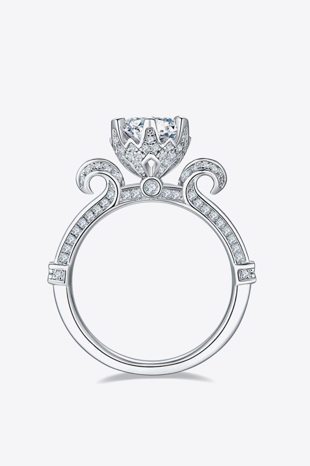 Adored 1 Carat Brilliant Round Cut Sparkala™ Platinum Over Pure Sterling Silver Ring