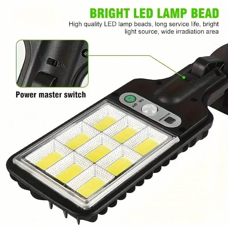 6-Pack: Solar Powered Motion Sensor Outdoor Garden Light with 108 COB LED Lights