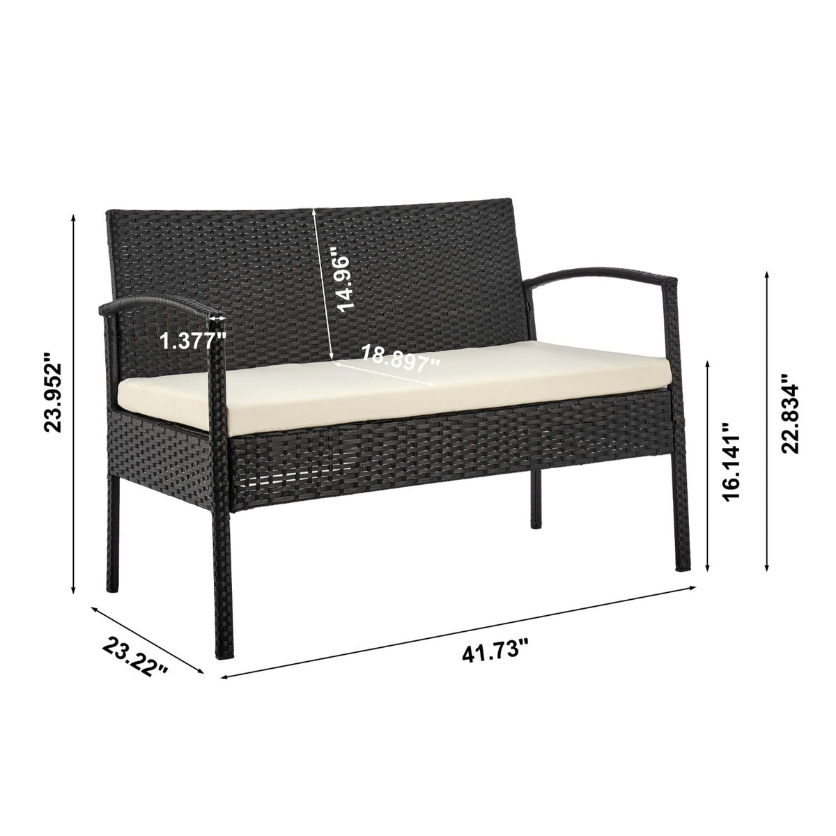 Noli - 4 Piece Outdoor Conversation Set