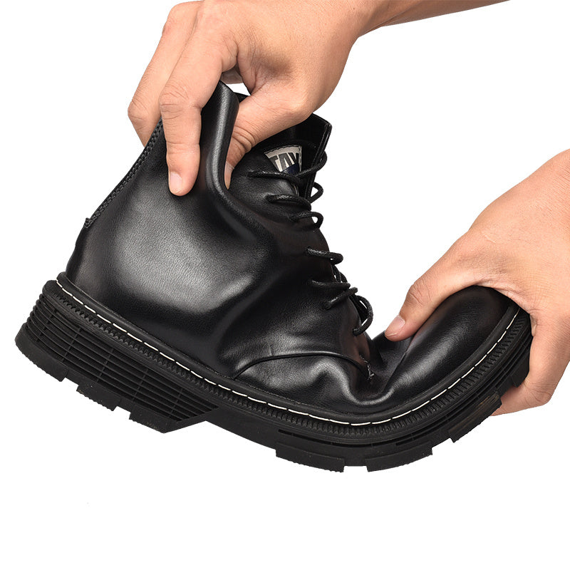 Fashion Zipper Tooling Boots Outdoor Leisure Platform
