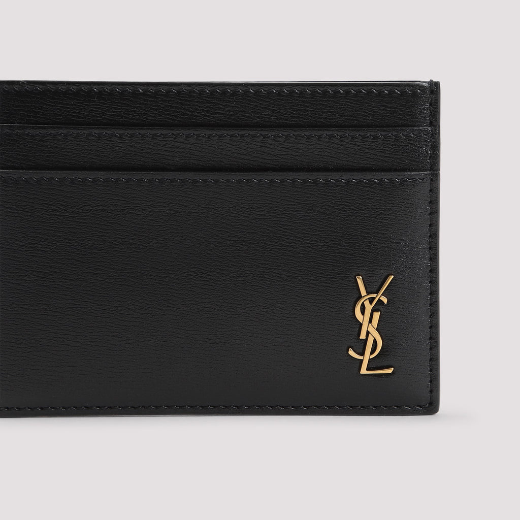 SAINT LAURENT Mini Leather Card Case