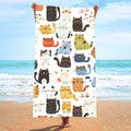 Moisture Absorption Quick-drying And Soft Skin-friendly Double-sided Velvet Beach Towel Polyester Brocade