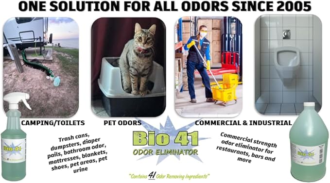 Odor Eliminator, Molecular Technology Since 2005 - Commercial, Industrial, Strong Pet & Urine Odor Remover, Trash Can Deodorizer 32 Oz Sprayer