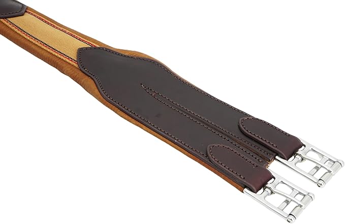 Jeereal Leather Horse Girth for English Saddles, Premium Jumping and Training Equestrian Equipment
